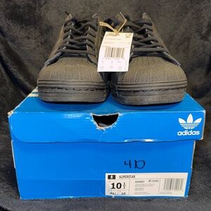 Adidas Men's All-Black Superstar Sneakers